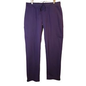 Mandala Scrub Pants Women's Tall Large Waist 32"- 35" - Purple